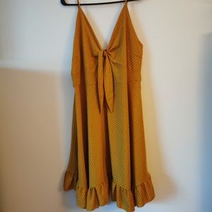 ❤️ 2/15$ Shein mustard polka dot dress